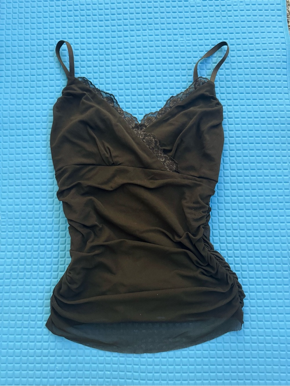 Merona Black Lace-Trim Cami Tank